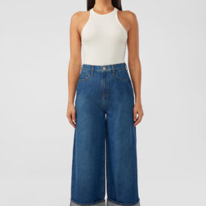Rose High-rise Cropped Wide Leg - True Medium Indigo