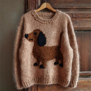 Coarse-needle Cotton Fabric With Digital Animal Print Top